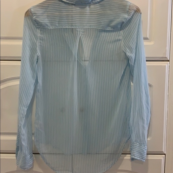 Sheer Striped Button Down - Picture 2 of 3
